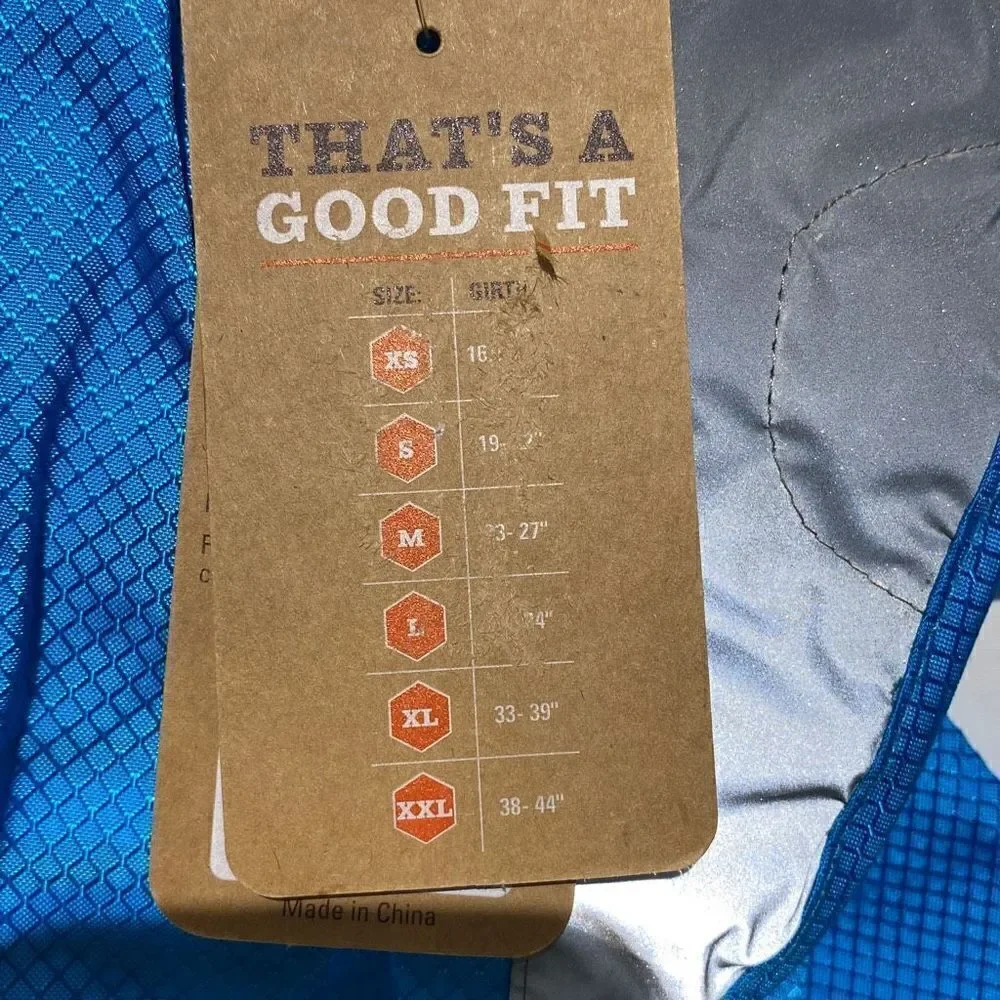 Arcadia Trail Dog's High Visibility‎ Blue Raincoat Size Extra Small NWT
